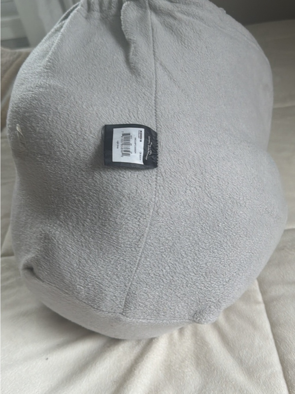 Cuddl Duds Plush Blanket in Light Gray with Black Tag